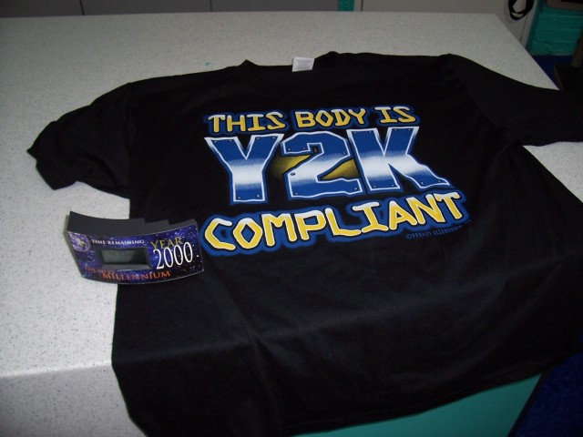 Y2K shirt and clock