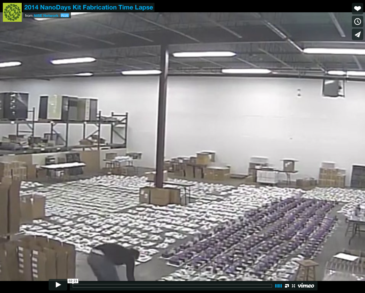 NanoDays 2014 time lapse fabrication video at Minnesota warehouse