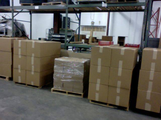 Boxes on pallets