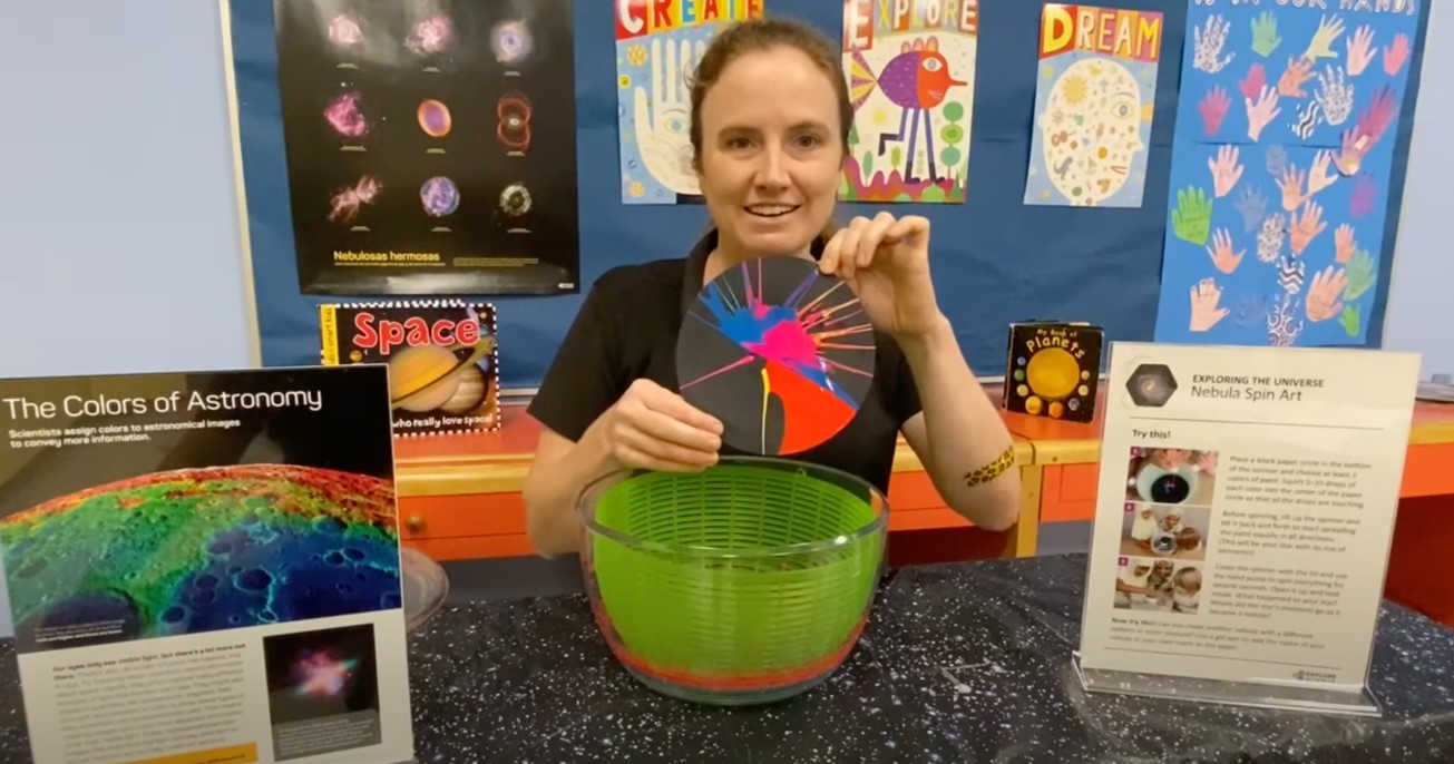 Nebula Spin Art hands-on activity photo