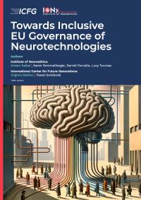 This is a cover image for a neurotechnology report from CFG