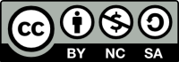 Creative Commons logo with Attribution, Non-commercial, Share-alike icons