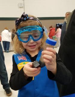 Girl Scout and ferrofluid - Eastern Oregon University