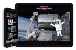 Screenshots of the DIY Solar System app on a phone and tablet.