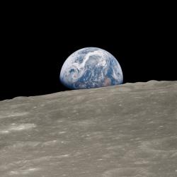 Earthrise Apollo 8 image Image Credit: NASA, Apollo 8 Crew, Bill Anders; Processing and License: Jim Weigang
