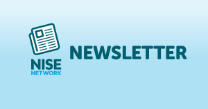 NISE Newsletter Logo with a newspaper icon on the left