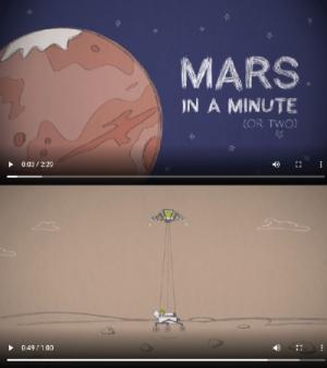 Screenshot of the Mars in a Minute video series 