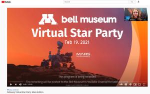 Screen shot of the Bell Museum's Virtual Star Party