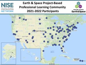 Map of the Earth & Space project-based professional learning community revised 9-1-2021