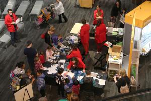 Evaluation with visitors at Earth and Space 2017 event at Museum of Science Boston 