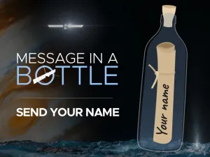 Europa mission Message in a Bottle invitation.