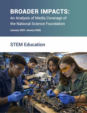 NSF 75th anniversary report cover Stem Education - An Analysis of Media Coverage of the National Science Foundation February 2026 by the Study Group
