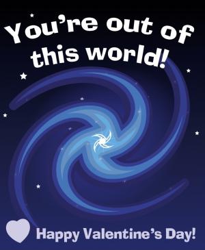 NASA Space Place Valentine card You are out of this world