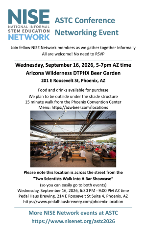 ASTC 2026 NISE Networking event flyer