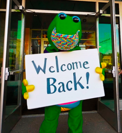 REX Mascot welcome back!