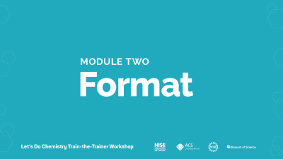 Let's Do Chemistry Train-the-Trainer Workshop-Module 2 intro PPT slide