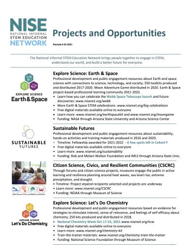 NISE Net opportunities fact sheet revised 9-22-21