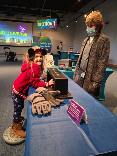 Our Universe Learning Lab Webb Space Telescope Event photo courtesy of Marbles Kids Museum