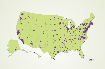 NISE Network Map 2017 of 600 partners across the US