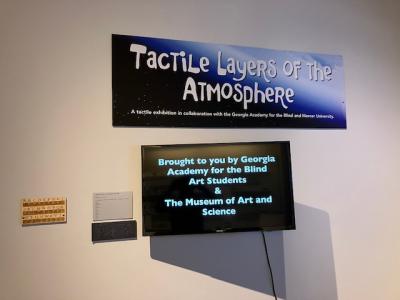 Tactile Layers of the Atmosphere Exhibit Signage