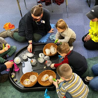 hatching_dino_eggs_activity Kansas Children's Discovery Center.jpg