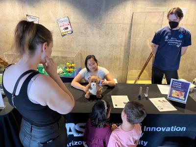 NanoDays activities at Arizona Science Center October 2023 including Benny the Bear