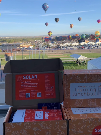 COSI Solar Activity Kits as seen on a table during the Albuquerque International Balloon Fiesta