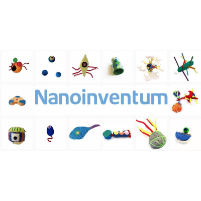 Nanoinventum Logo - Text with NanoRobots Framing