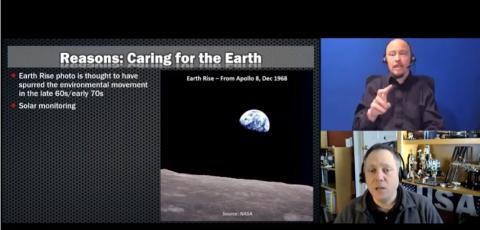 Screen shot of NCMNS virtual astronomy days