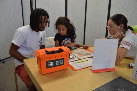 Pensacola MESS Hall Observe the Moon 2022 - Participants Playing the Moon Adventure Game