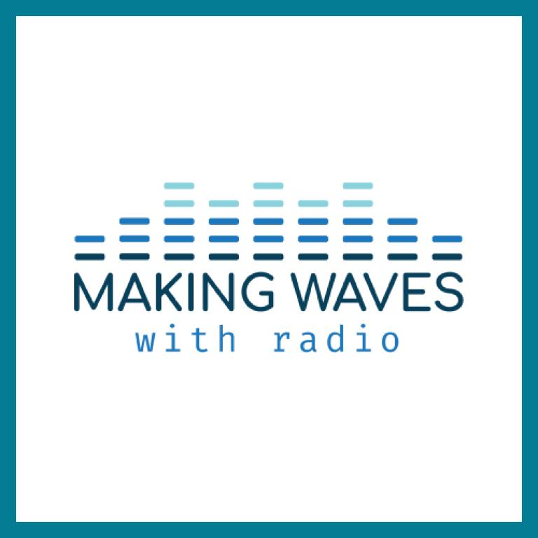 Making Waves logo in a teal square 