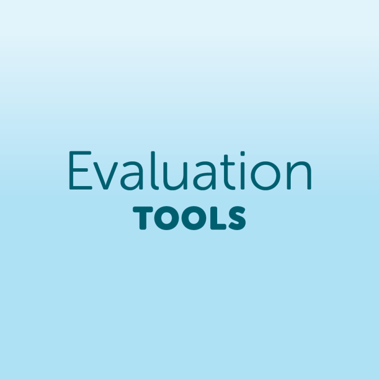 Blue evaluation tools icon slide