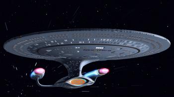 Star Trek USS Enterprise spaceship illustration from wikimedia commons