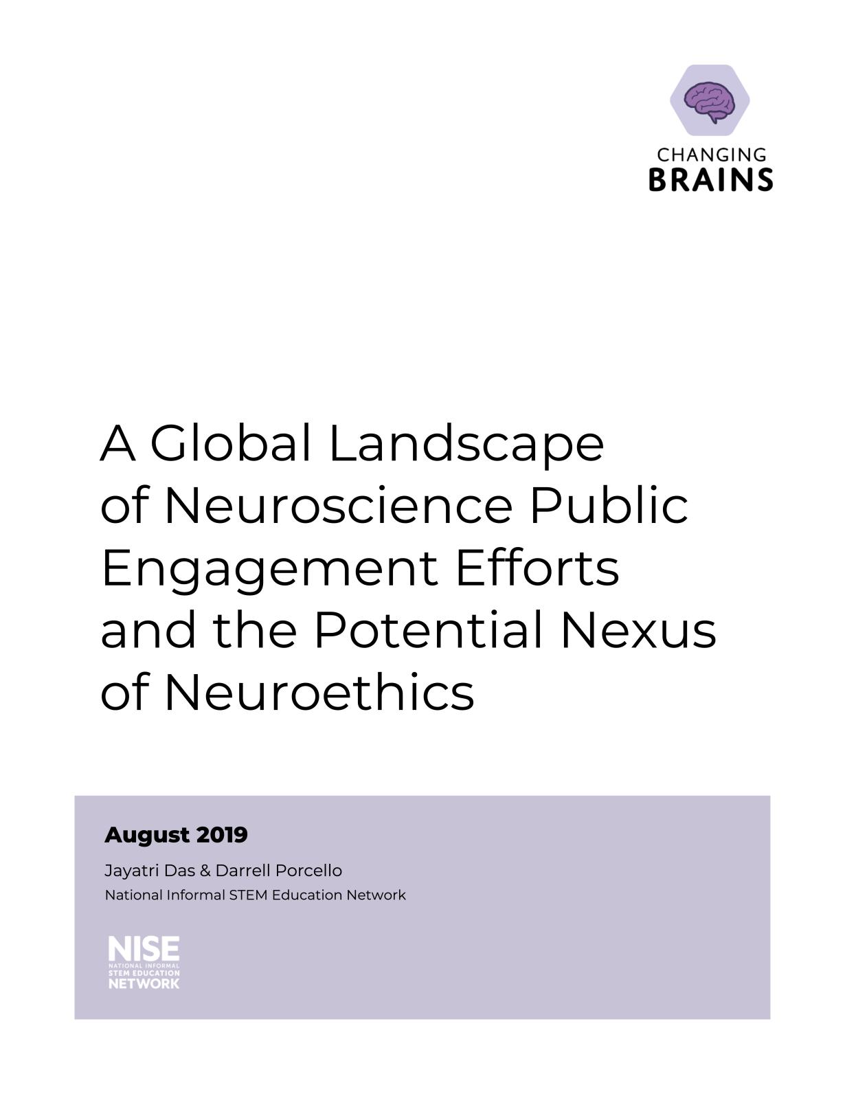 Das & Porcello 2019 A Global Landscape of Neuroscience Public Engagement efforts Cover