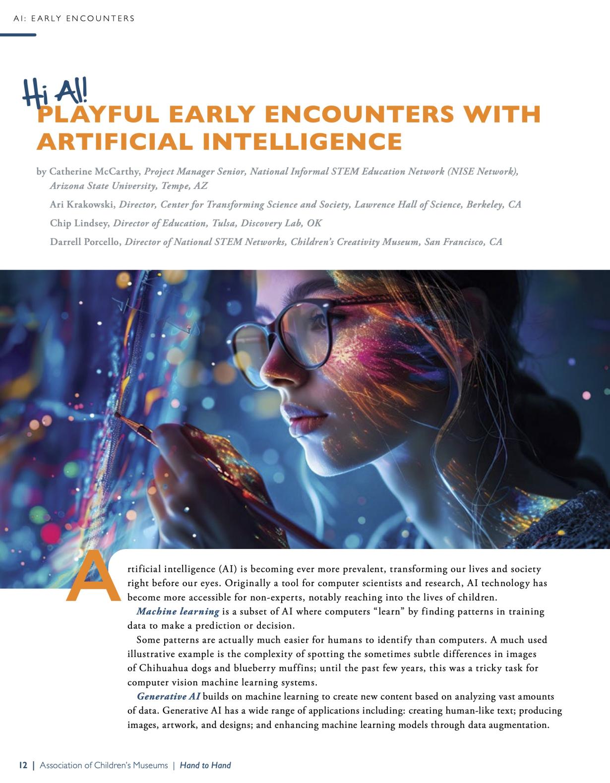 Hi AI! Playful Encounters with Artificial Intelligence 2024 Hand to Hand article page