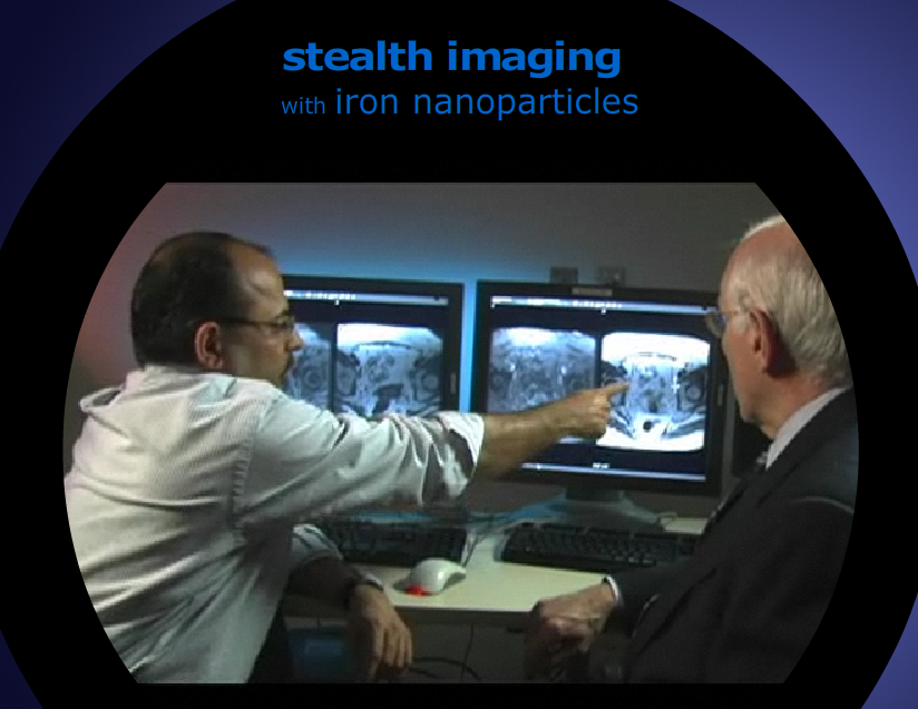 Scientists pointing to a screen with medical imagining