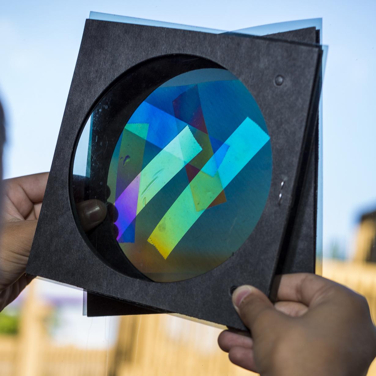 polarizers and transparent tape
