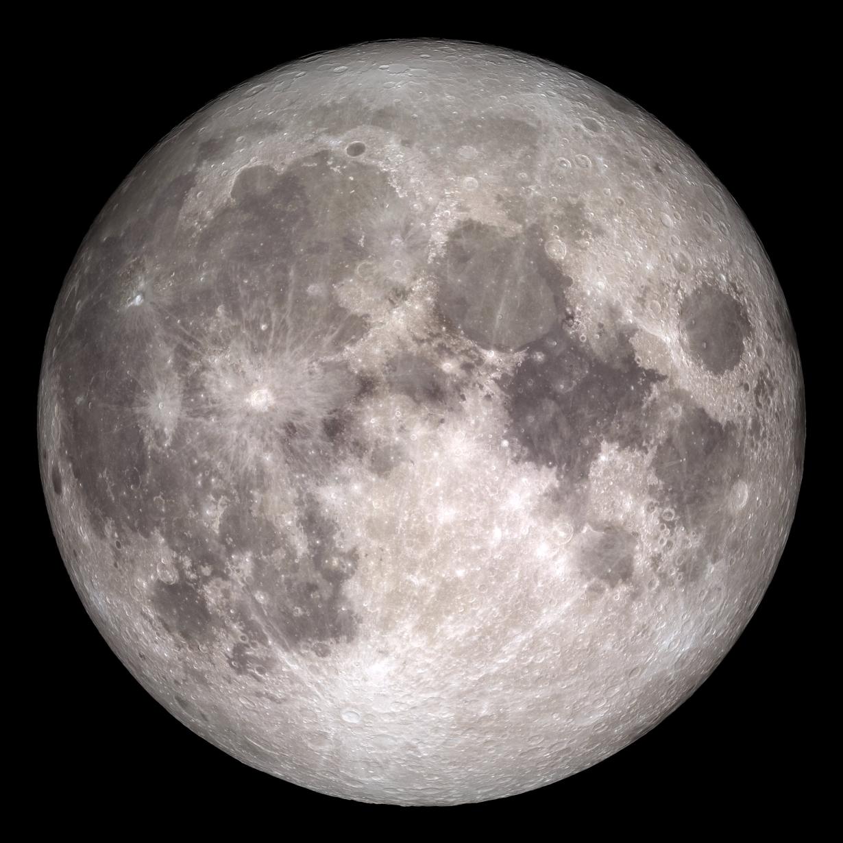 The near side of the Moon, as seen by the cameras aboard NASA's Lunar Reconnaissance Orbiter spacecraft (NASA/GSFC/Arizona State University, 2017)