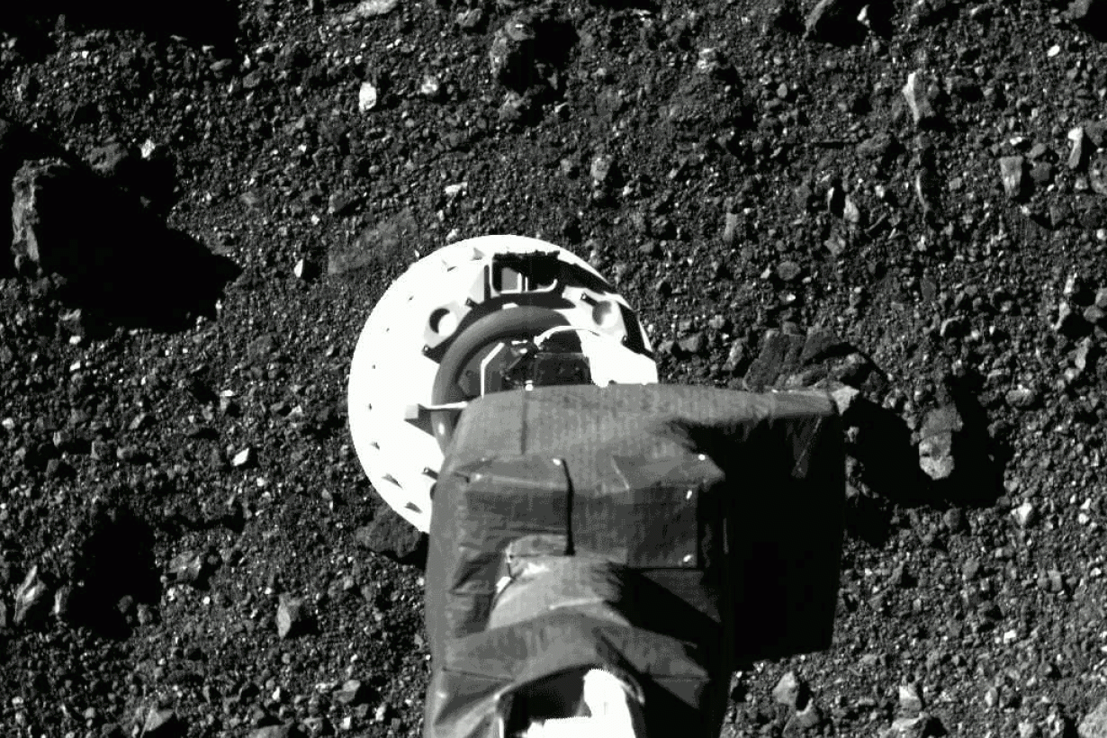 Bennu asteroid Touch and Go GIF