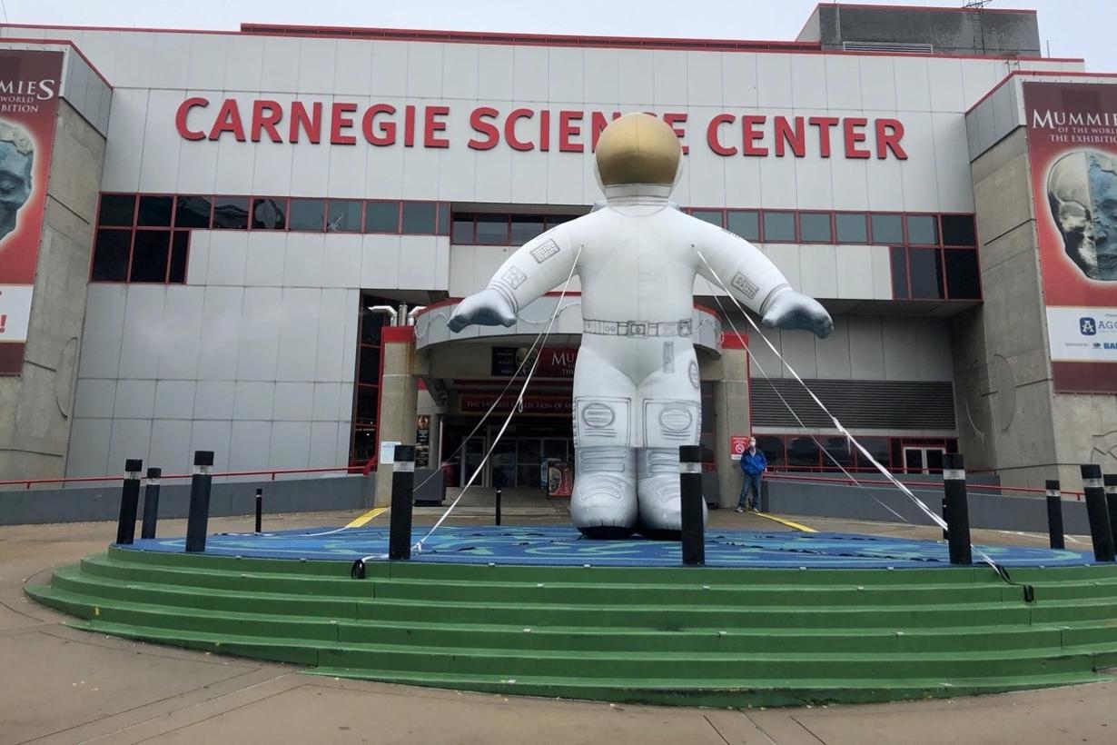 Carnegie Science Center Space Out Astronomy Weekend inflatable astronaut