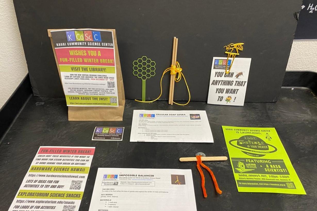 Kauai Community Science Center Waimea Hawaii Webb Space Telescope event Take home kits