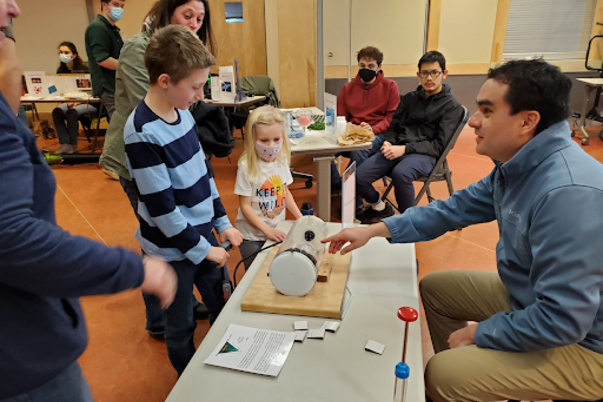 Cloud in a bottle activity Physics Phun Day at ECHO in Burlington VT 2022