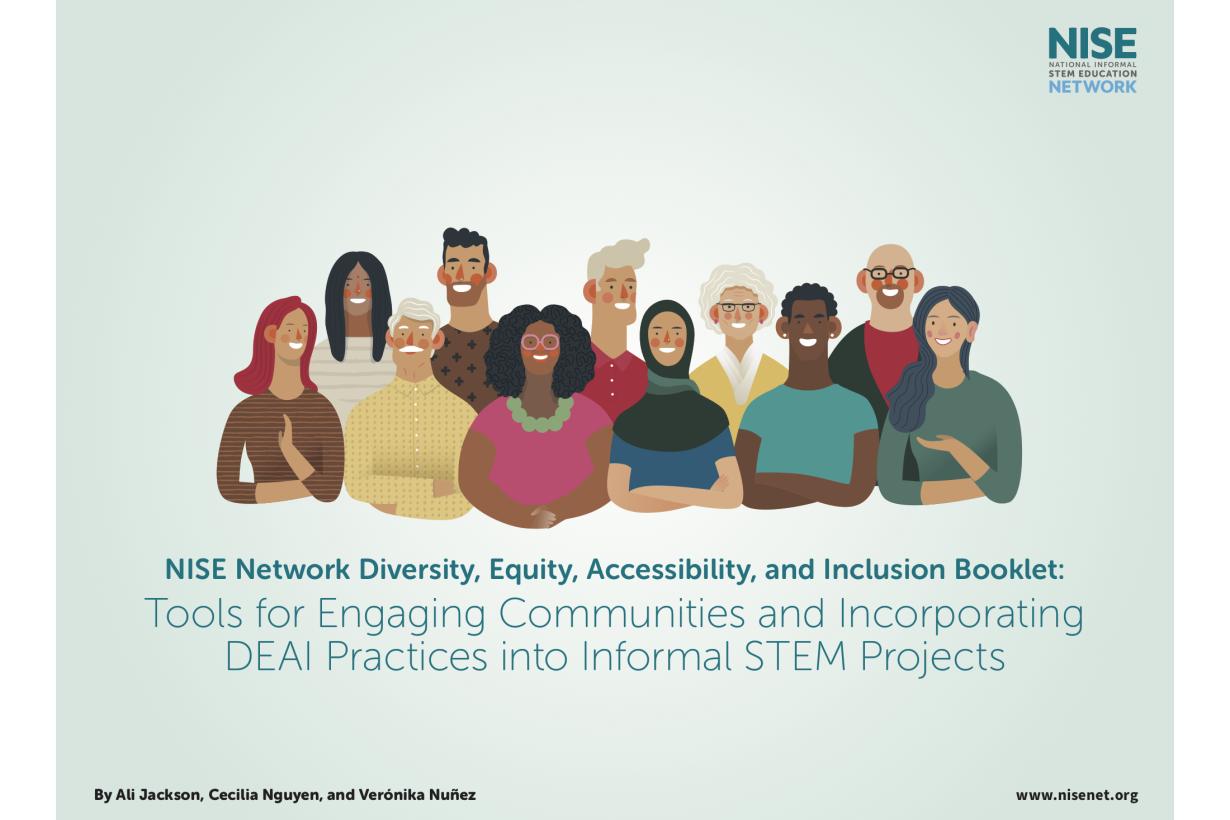 DEAI Booklet Cover showing an illustration of a diverse group of people