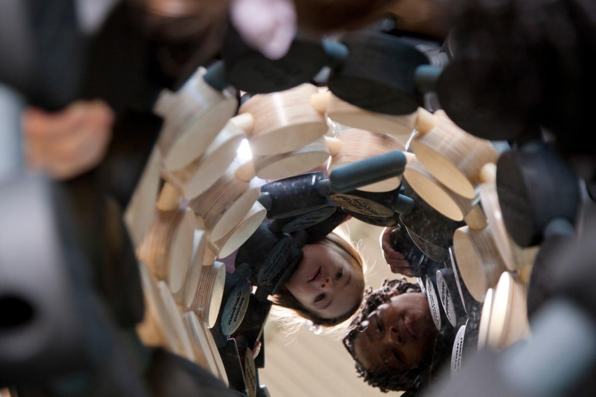 Build a Giant Carbon Nanotube exhibit with visitors looking inside