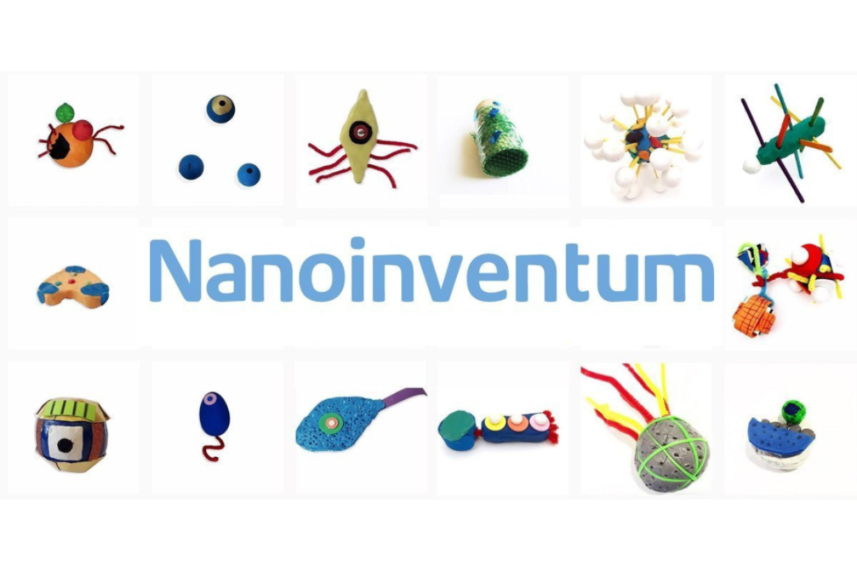 Nanoinventum Logo - Text with NanoRobots Framing