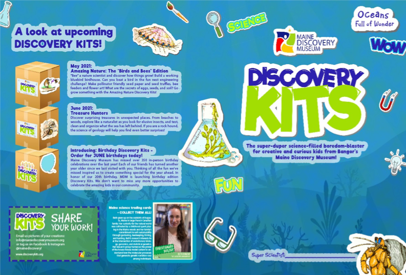 Maine Discovery Museum Discovery Kit Booklets - Front page