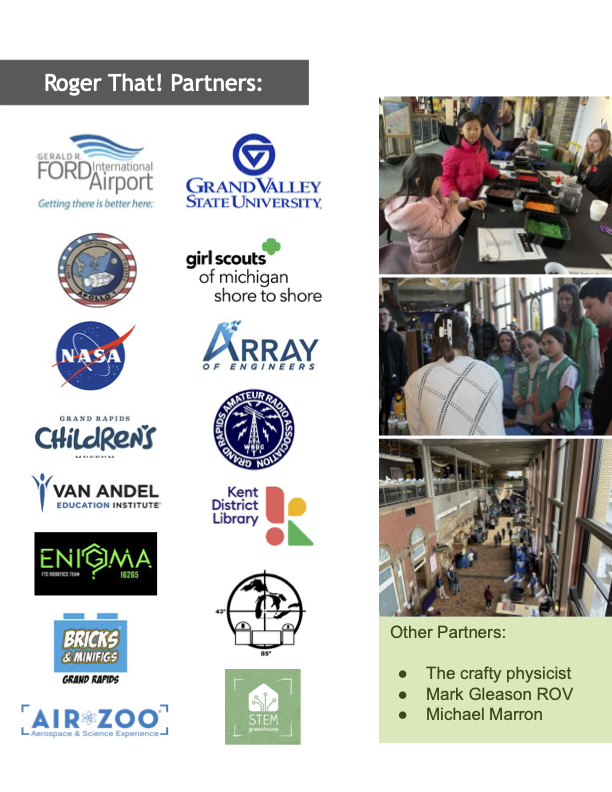 Second page of Annual Report for the Roger That! Program