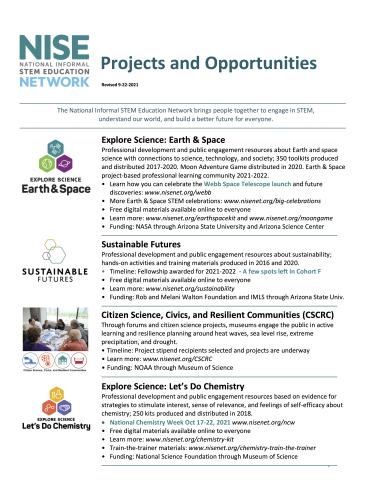 NISE Net opportunities fact sheet revised  9-22-21