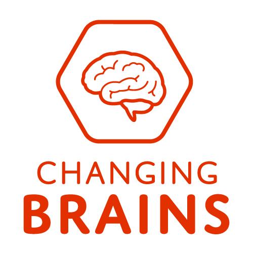Changing Brains horizontal logo orange line