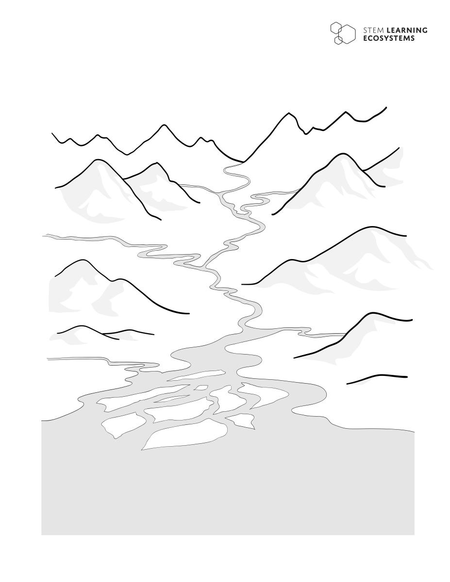 STEM Learning Ecosystems Watershed Drawing Template